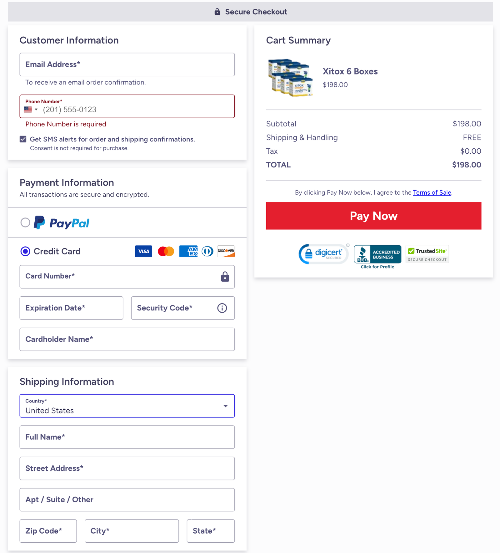 Xitox Footpads Official Website Secure Order Page